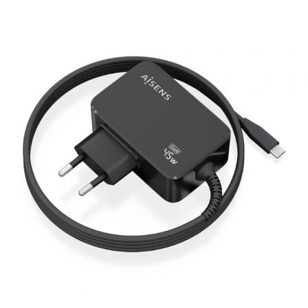Cargador Gan De Pared Aisens Asch-1Pd45Wl032-Bk/ 1Xusb Tipo-