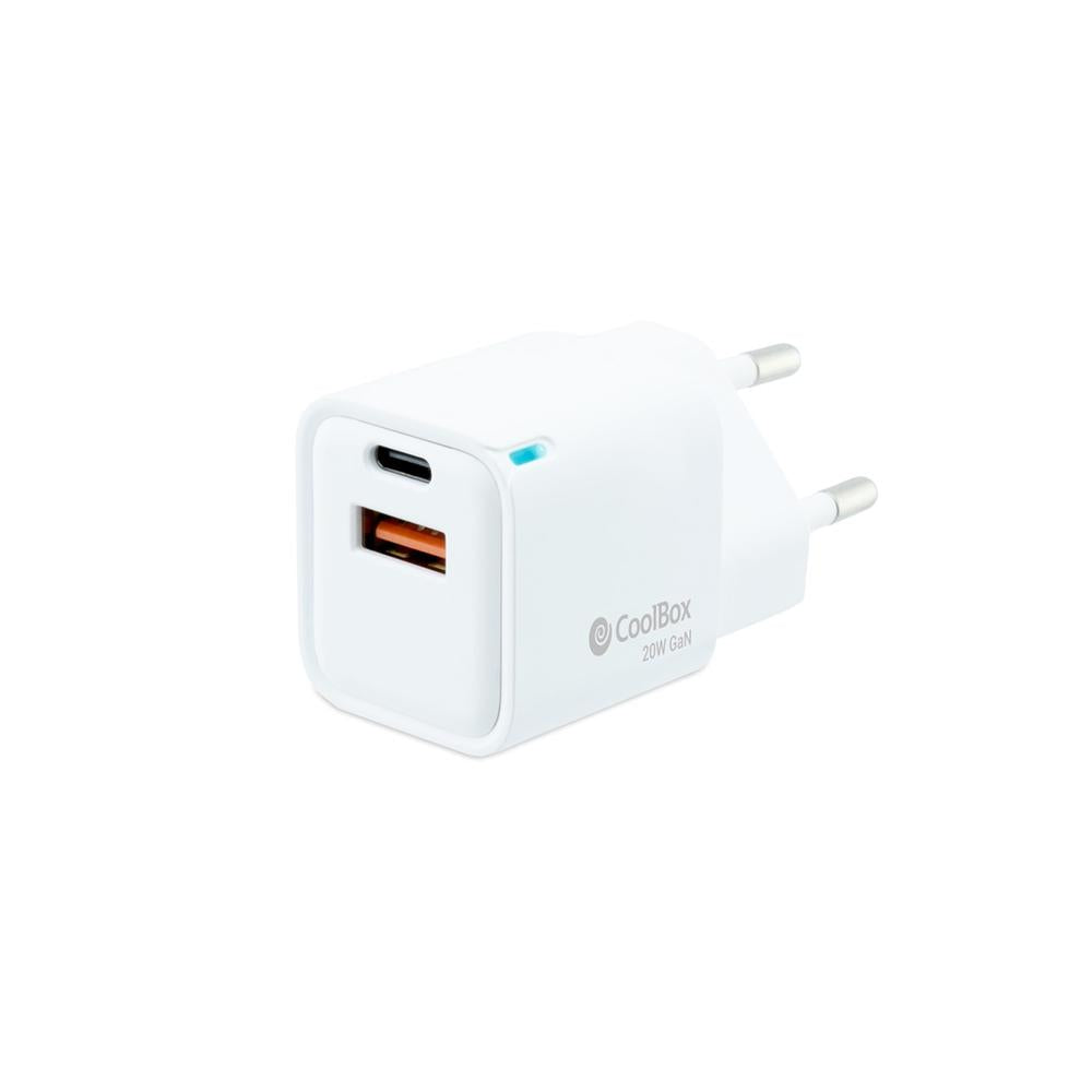 Cargador Usb De Pared Coolbox 20W Usb Tipo A - Usb Tipo C