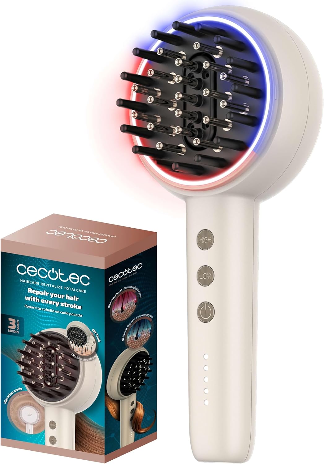 Cepillos Reparadores Cecotec Haircare Revitalize Totalcare