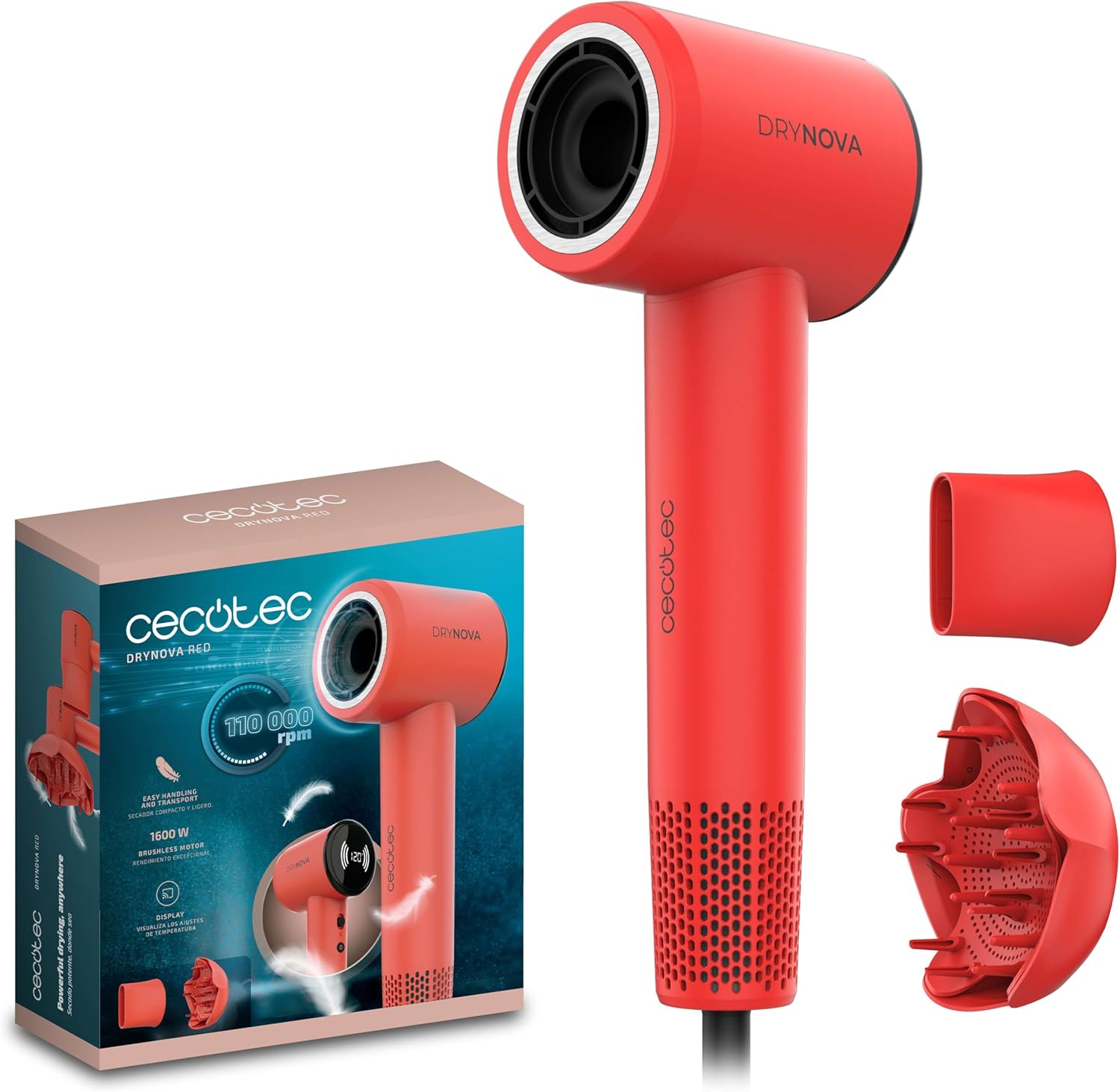 Secadores De Pelo BLDC Cecotec Drynova Red