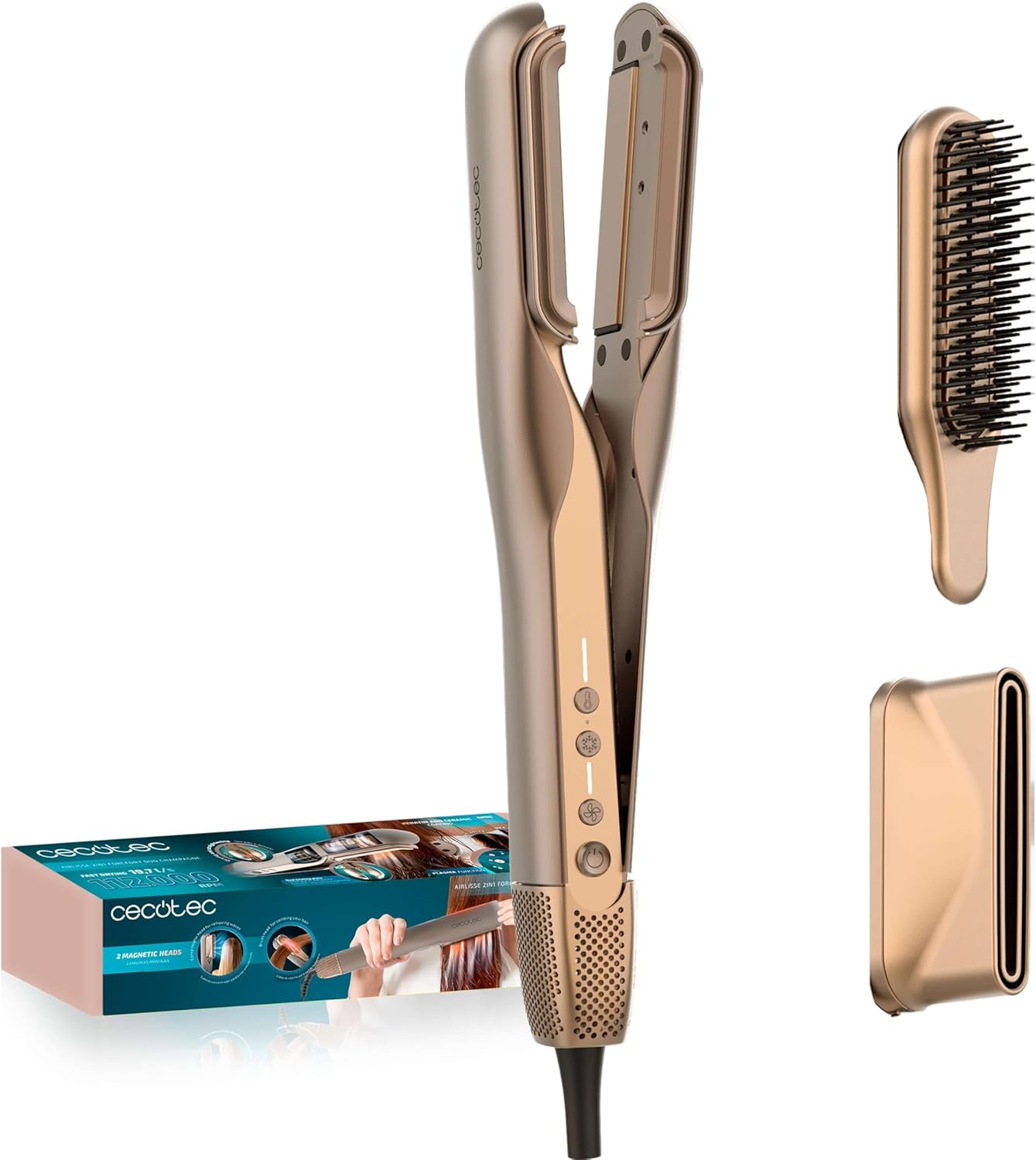 Planchas De Pelo Cecotec AirLisse 2in1 ForceDry Duo Champagn