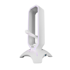 Soporte Mars Gaming Mhhpro White Para Auriculares Con Hub Usb 3.0 2p Y Bungee Pra Mouse Con Iluminac