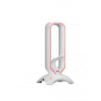 Soporte Mars Gaming Mhhpro White Para Auriculares Con Hub Usb 3.0 2p Y Bungee Pra Mouse Con Iluminac