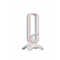 Soporte Mars Gaming Mhhpro White Para Auriculares Con Hub Usb 3.0 2p Y Bungee Pra Mouse Con Iluminac
