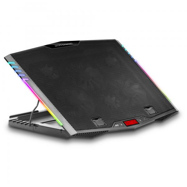 Base De Refrigeracion Para Portatiles Mars Gaming Mnbc5 Con Soporte Adicional De Movil/tablet Para P