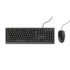 Teclado Y Mouse Trust Tkm-250 Silencioso Resistente A La Caida De Liquidos Cable 1.8m 23977