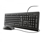 Teclado Y Mouse Trust Tkm-250 Silencioso Resistente A La Caida De Liquidos Cable 1.8m 23977