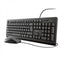 Teclado Y Mouse Trust Tkm-250 Silencioso Resistente A La Caida De Liquidos Cable 1.8m 23977