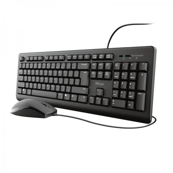 Teclado Y Mouse Trust Tkm-250 Silencioso Resistente A La Caida De Liquidos Cable 1.8m 23977 Hover Image