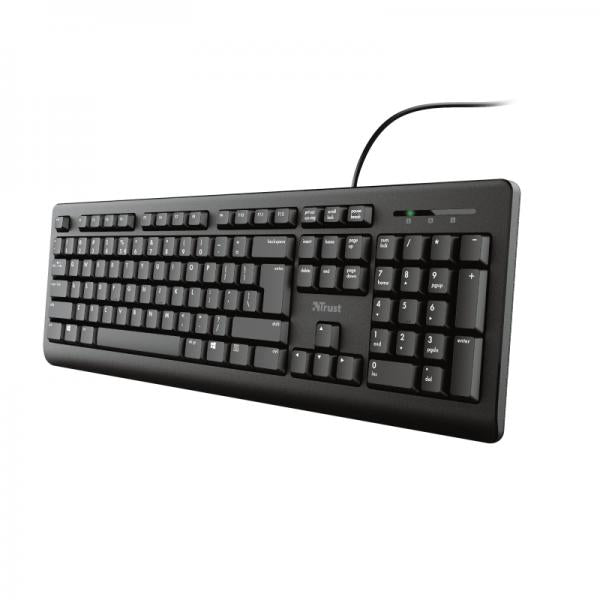 Teclado Trust Tk-150 Tamao Compacto Tecleado Silenciado Resistente A Los Vertidos Cable 1.8m 23982