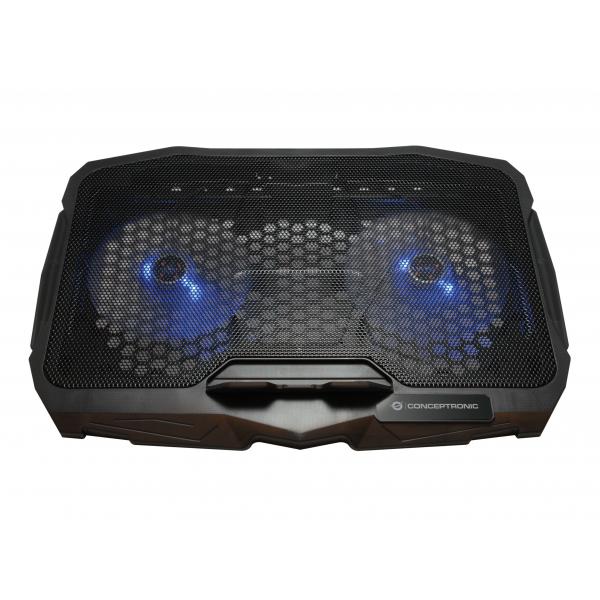 Base De Refrigeracion Para Portatiles Conceptronic 2 Ventiladores 125mm Hasta 17"