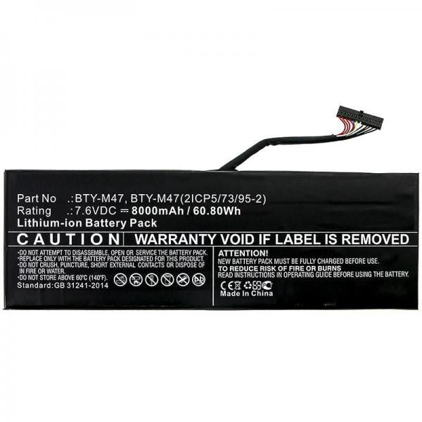 Batería compatible para portátil MSI GS40 7.6V / 8000mAh / MBXMSI-BA0009 Hover Image