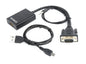 Cable Adaptador Gembird Vga Macho A Hdmi Hembra 0,15M Con Au