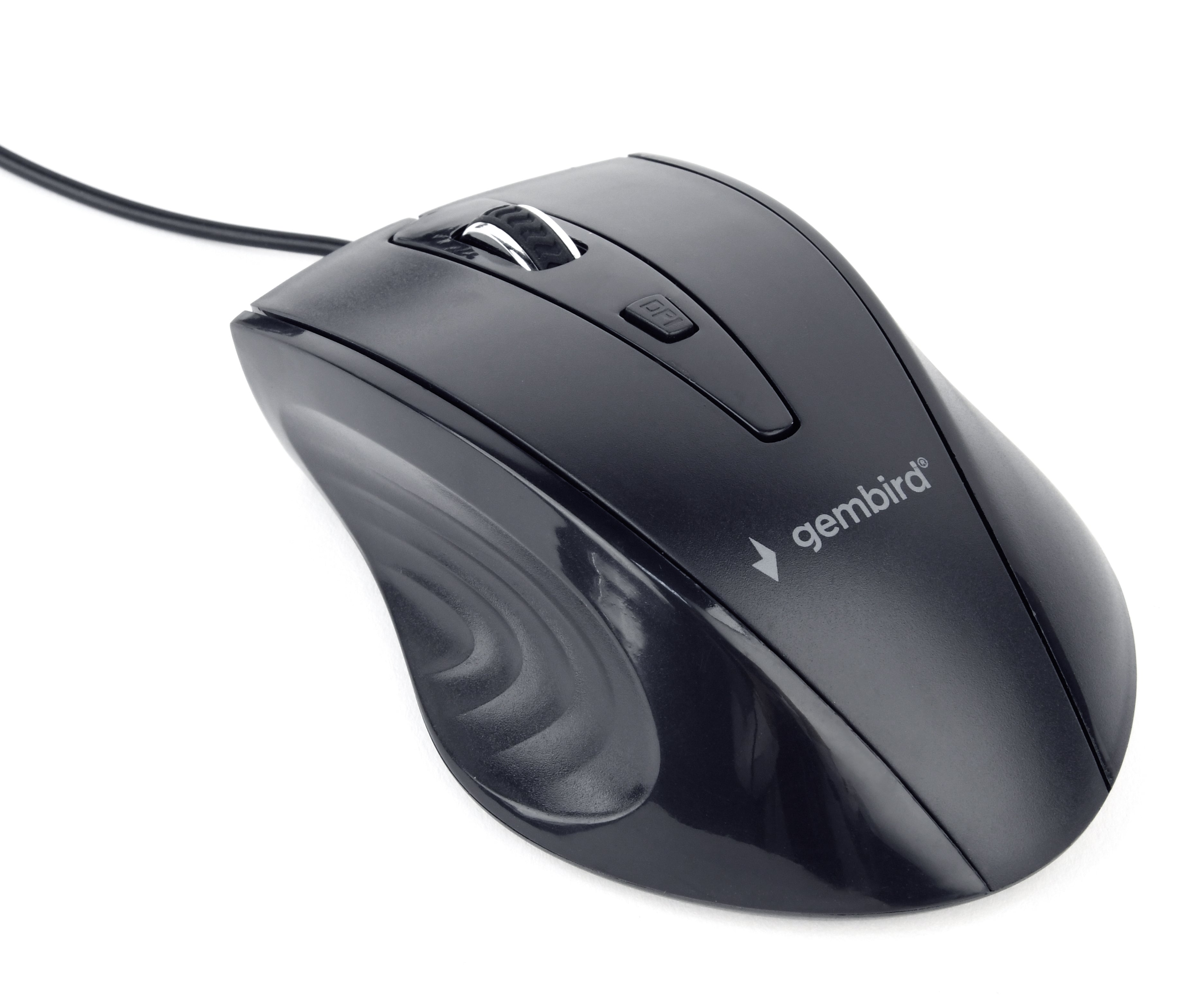 Raton Optico Gembird Con Cable, Negro