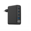 Cargador Rapido Gembird Usb Gan De 4 Puertos 100 W Lcd Negro