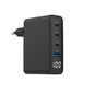 Cargador Rapido Gembird Usb Gan De 4 Puertos 100 W Lcd Negro