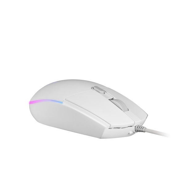 Mouse Mars Gaming Rgb Mmg White 3200dpi 6 Botones Iluminacion Flow Switches Huano