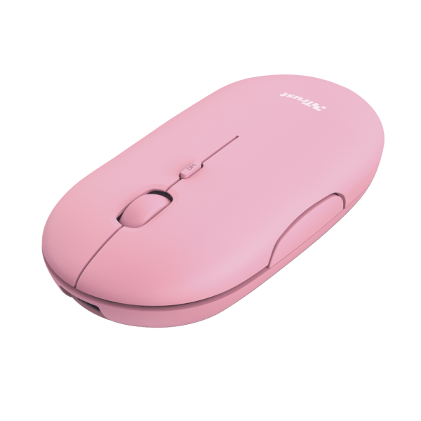 Mouse Trust Wireless Puck Recargable- Ultrafino - Botones Silenciosos- 800/1200/1600dpi - Receptor M