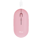Mouse Trust Wireless Puck Recargable- Ultrafino - Botones Silenciosos- 800/1200/1600dpi - Receptor M