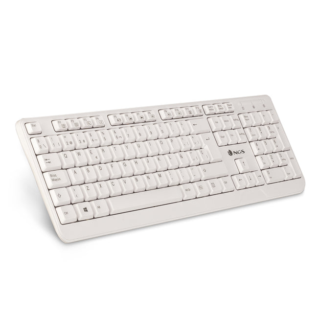 Teclado Ngs Multimedia Spike Usb 12 Teclas Multimedia Color Blanco Main Image