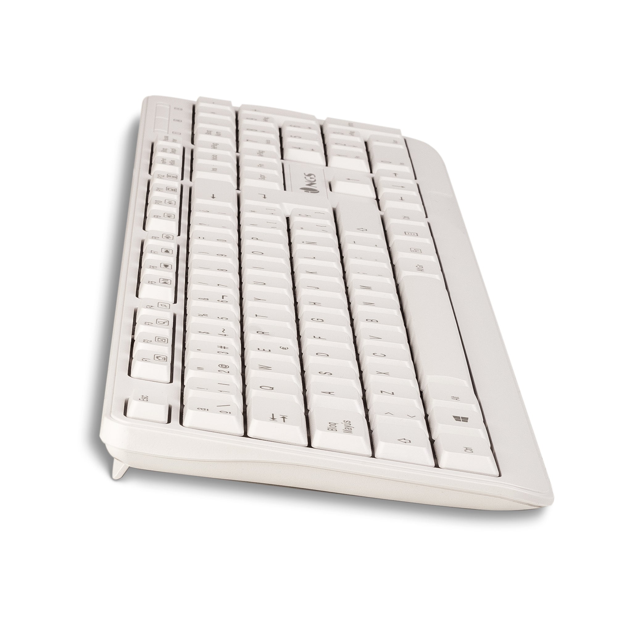 Teclado Ngs Multimedia Spike Usb 12 Teclas Multimedia Color Blanco