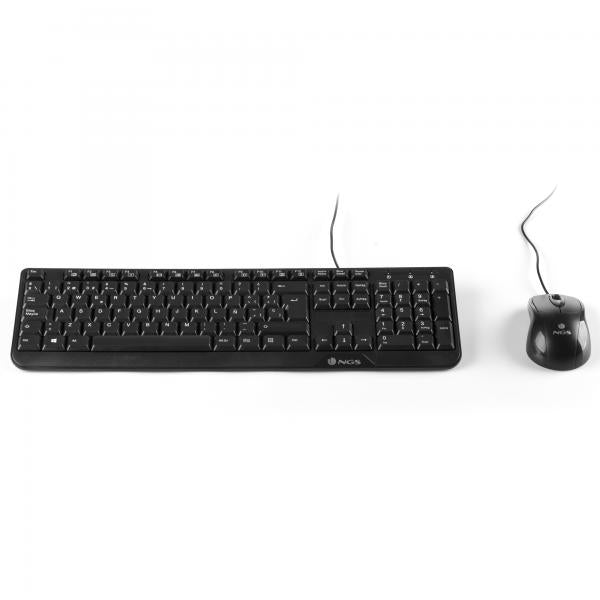 NGS Cocoa Kit Teclado + Ratón USB Negro
