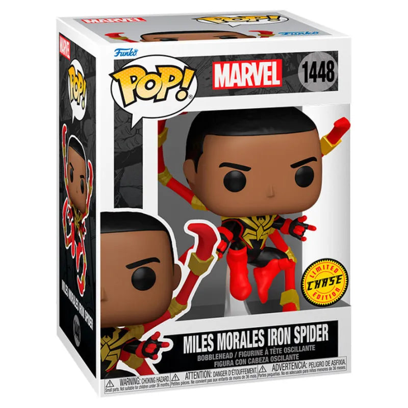 FUNKO POP Miles Morales Iron Spider 1448 - Marvel Opción Chase Aleatoria - 889698837538