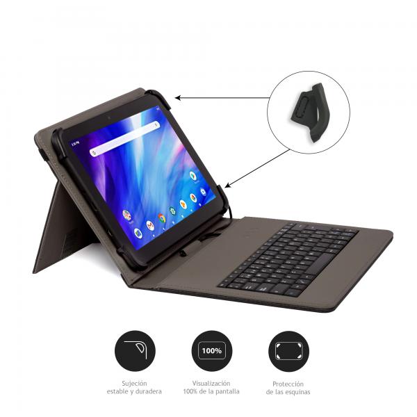 Nilox Folio Black / Funda Teclado Tablet 10.5"