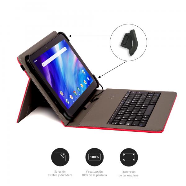Nilox Folio Red / Funda Teclado Tablet 10.5"