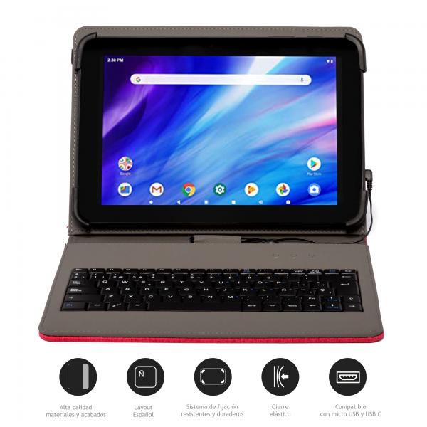 Nilox Folio Red / Funda Teclado Tablet 10.5"