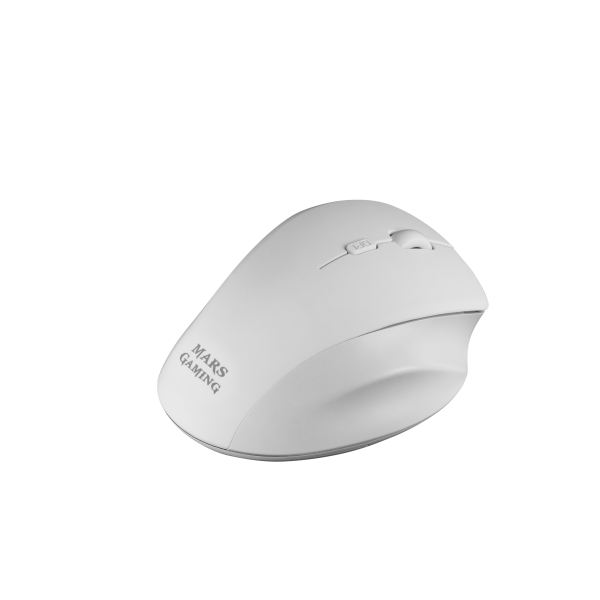 Mouse Mars Gaming Wireless Ergo Mmwergo White 3200dpi Switches Mecanicos Kailh Diseo Ergonomico Die