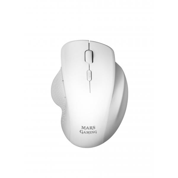 Mouse Mars Gaming Wireless Ergo Mmwergo White 3200dpi Switches Mecanicos Kailh Diseo Ergonomico Die