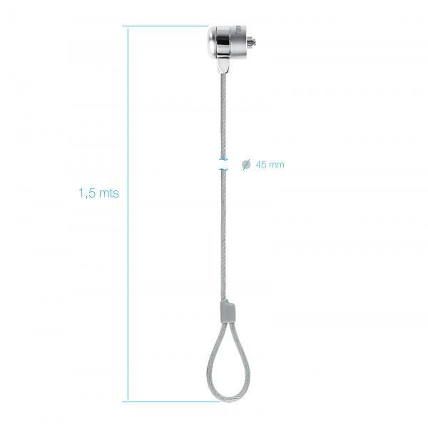 Cable De Seguridad Portatiles/monitores/televisiones Tooq Tqclk0025 Con Llave 1.5 M Sistema Kensingt