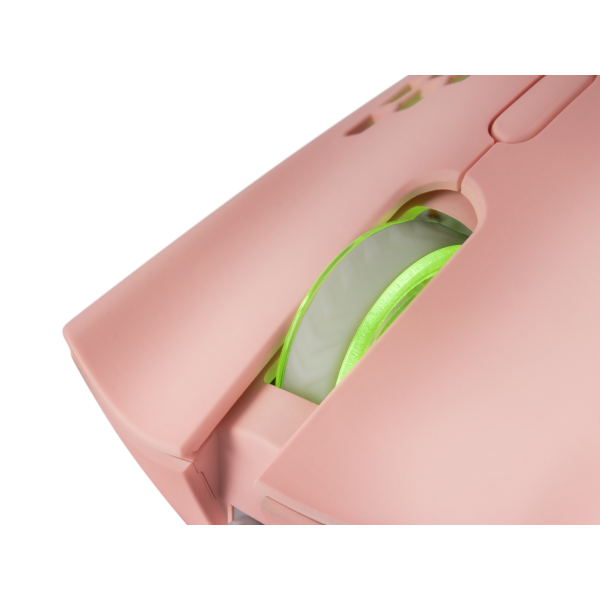Mouse Mars Gaming Rgb Mmex Diseo Hive Pink 32kdpi Pixart 3389pro Switch Superficie Perforada Ilumin