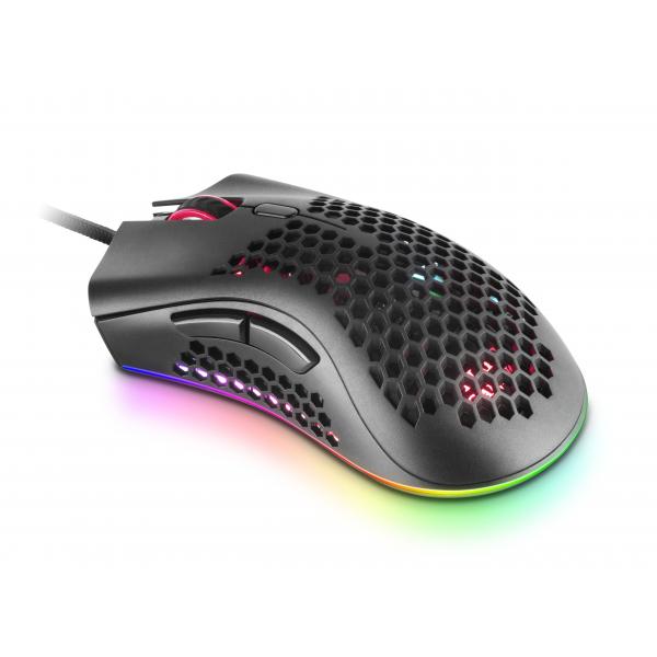Mouse Mars Gaming Rgb Mmex Diseo Hive Black 50-32000 Dpi Pixart 3389pro Switch Superficie Perforada