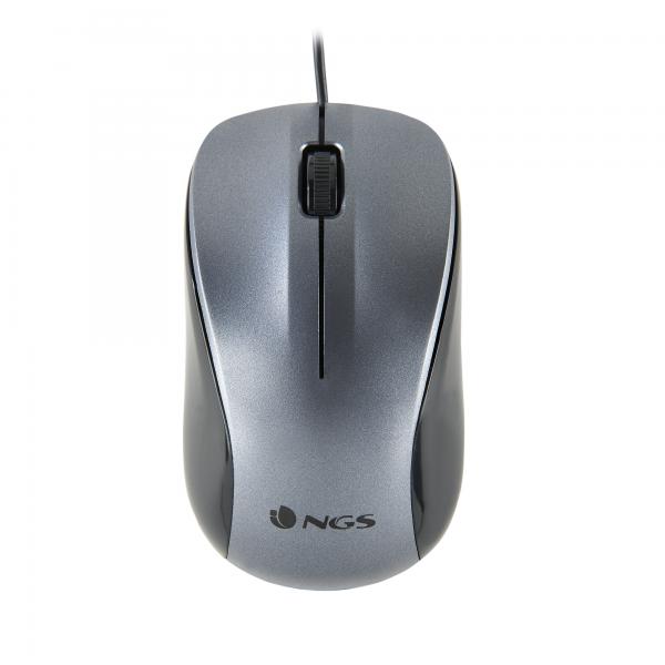 Mouse Ngs Crew Gray Con Cable De 1200 Dpi