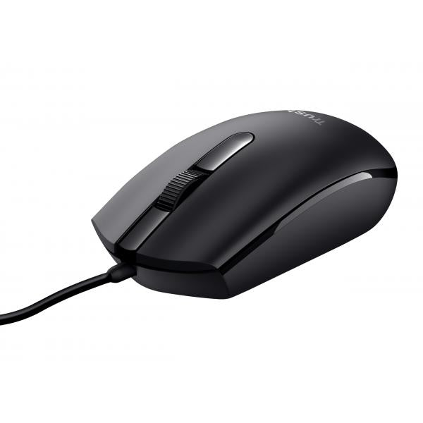 Ratón con Cable TRUST Basi - USB  1200DPI  Negro