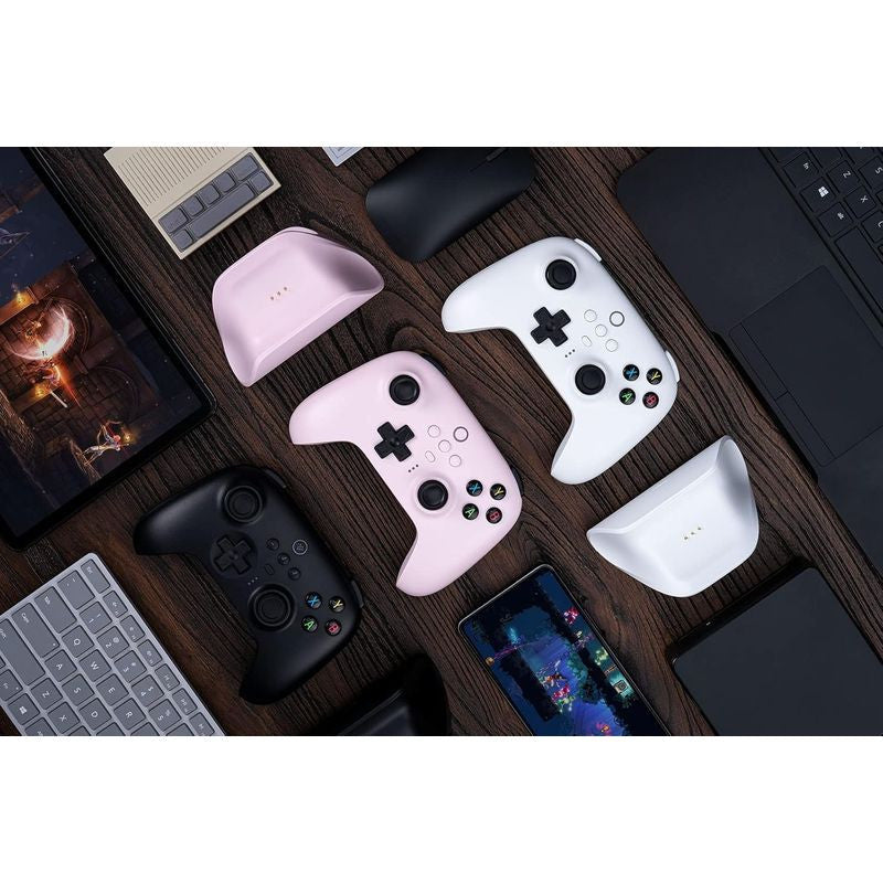Mando 8BitDo Ultimate 2.4G con base de carga Blanco - Gamepad para PC/Android/Steam