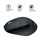 Mouse Raton Logitech M720 Optico Wireless Y Bluetooth Inalambrico Triathlon