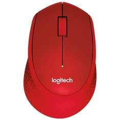 Mouse Raton Logitech M330 Optico Wireless Inalambrico Silent Plus Rojo