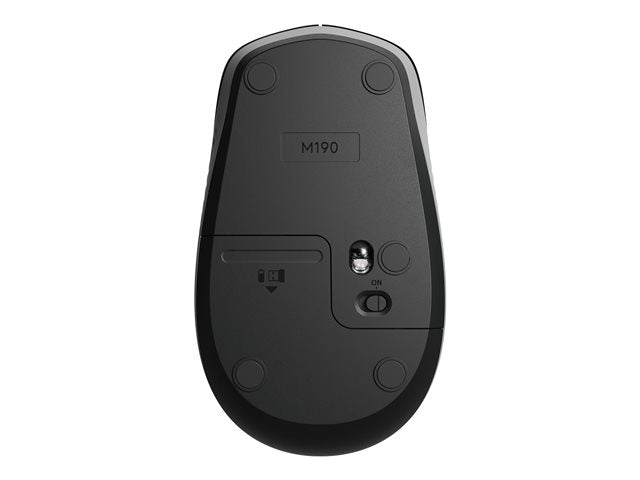 Mouse Raton Logitech M190 Full Size Optico Wiireles Inalambrico Gris Claro