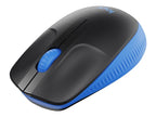 Mouse Raton Logitech M190 Full Size Optico Wireless Inalambrico Azul