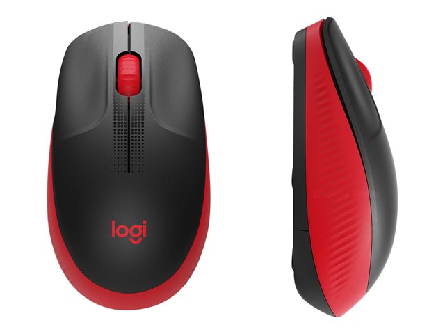 Mouse Raton Logitech M190 Full Size Optico Wireless Inalambrico Rojo