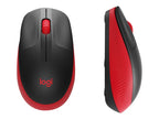 Mouse Raton Logitech M190 Full Size Optico Wireless Inalambrico Rojo