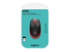 Mouse Raton Logitech M190 Full Size Optico Wireless Inalambrico Rojo