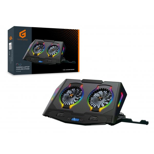 Base De Refrigeracion Para Portatiles Gaming Conceptronic Hasta 17" 2 Ventiladores Luz Rbg Main Image