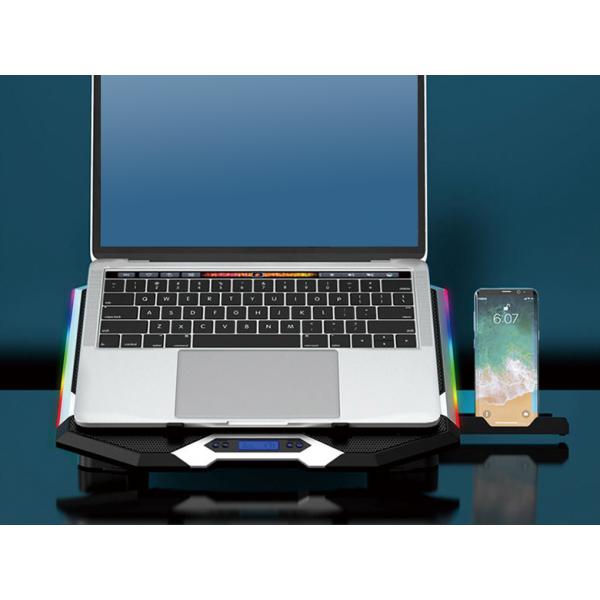 Base De Refrigeracion Para Portatiles Gaming Conceptronic Hasta 17" 6 Ventiladores Luz Rbg