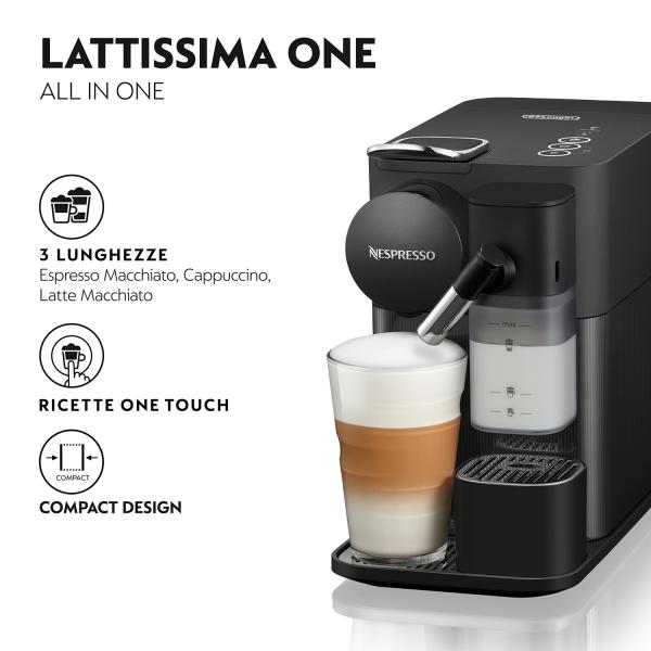 De'Longhi Lattissima One EN510.B 1 L Negro - Cafetera de cápsulas Main Image