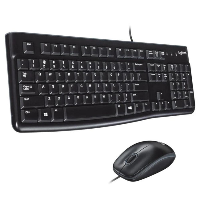 Combo teclado y raton logitech mk120 optico usb 2.0 negro Hover Image