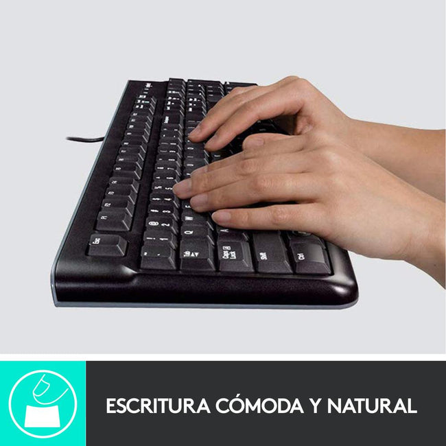 Combo teclado y raton logitech mk120 optico usb 2.0 negro Main Image